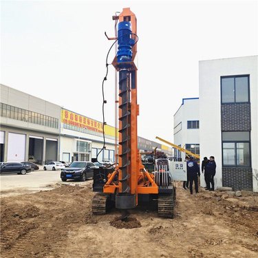 多地形岩石取芯钻机 太阳能光伏防洪长螺旋 小型螺旋地基打桩机