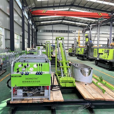 电动款隧道打孔全液压岩心钻机 工程探矿勘察设备 履带式双管取芯机