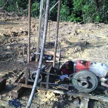 柴油动力轻便取芯取样钻机 小型柴油打井机 平原家用