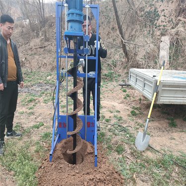 掏管桩芯孔螺旋钻机 小型手扶式桩孔取土机ZK190R